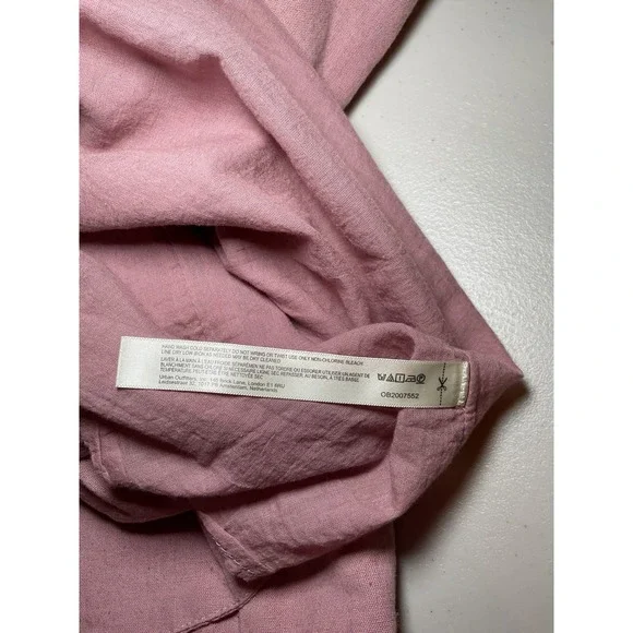 Free People Button Front Midi Dress Sleeveless Casual Pink L - Picture 8 of 11